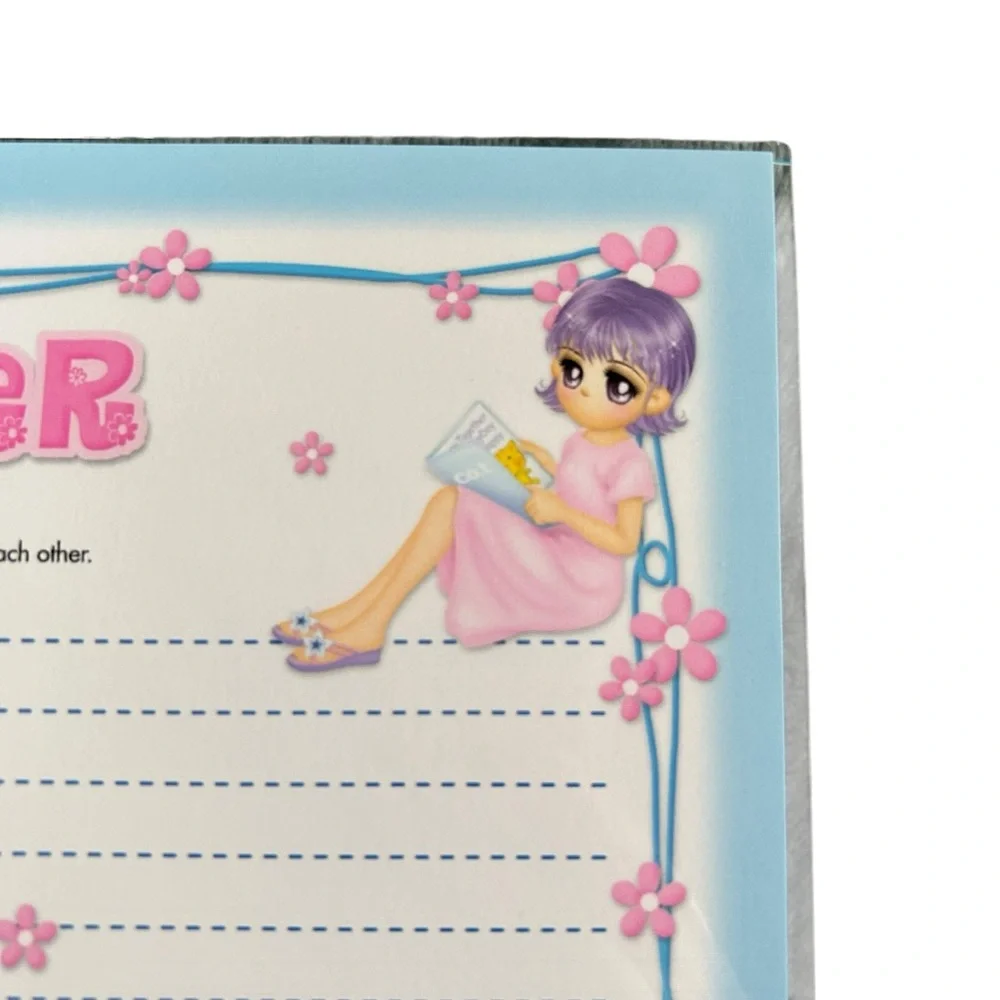 Vintage Y2K Sunflower Fancy Elegance Beige Letter Set Korean Stationary Kawaii